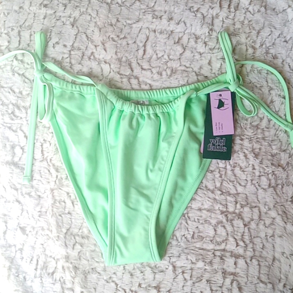 Wild Fable Women's Bikini Bottom Green Size S
